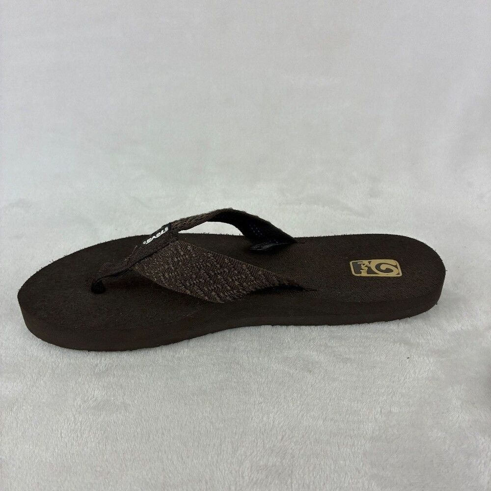 Teva Mush II Flip Flop Sandals Womens 9 Brown Woven Strap S/N 4198 Beach Comfort - Picture 11 of 11